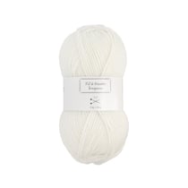 Pelote de fil à tricoter - Blanche - Fil de 85m - compatible avec aiguille 3,5mm