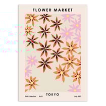 Affiche 30x40 cm - Flower Market Tokyo - NKTN