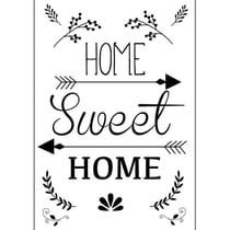 Transfert thermocollant noir & blanc A4 - Home Sweet Home