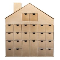 Calendrier de l'avent DIY kraft, 36x6,5x40cm
