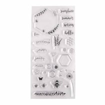 Tampons transparents 21 x 10 cm - l'été des abeilles