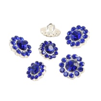 Bouton strass bleu roi