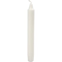 Bougies longues, H : 20 cm, d 23 mm, blanc, 30 pièces/ 1 Pq.