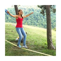 Set Slackline Classique - 15m/25m 25 M - Gibbon - Vert