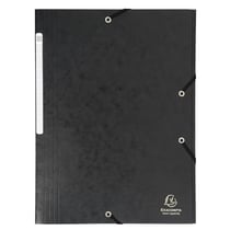 Chemise à élastiques Maxi capacity carte lustrée 425gm2 - A4 - Noir - x 25 - Exacompta