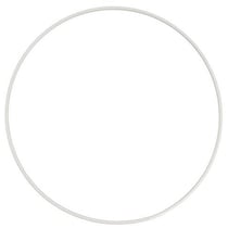 Cercle nu en métal, d 18 cm, ép. 3 mm, blanc, 1 pièce