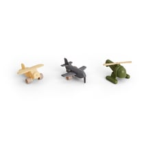 3 avions en bioplastique 7 cm - Viking Toys