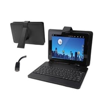 Housse Clavier Universel Tablette 9.7' Saisie USB Mini USB Simili Cuir Noire YONIS