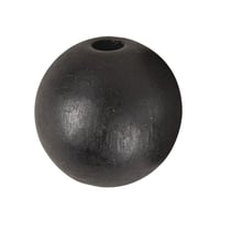 Perles en bois Noir mat 3 cm 4 pièces