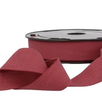Bobine 50m sergé coton Rouge Bourgogne