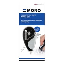 Ruban correcteur TOMBOW MONO Grip - Lot de 6 - 5 mm x 10 m - Noir/Gris