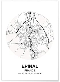 Affiche Carte Épinal | A3 : 29,7x42cm