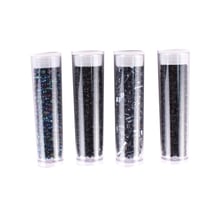 MégaCréa DIY - Perle Rocaille tubes 8 g Noir 4 pièces