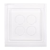 Moule: Panneau décoratif, 25x25x2cm, 4évidements p.objets décorat.
