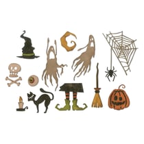 Gabarit de découpe pour machine Sizzix Tim Holtz Thinlits - Frightful Things