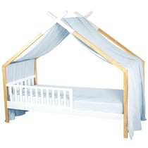 Ciel de lit cabane, toile en gaze de coton, Jeanne