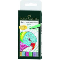 Lot de 5 feutres Pitt Artist Pen pointe pinceau - FABER-CASTELL - Couleurs pastel