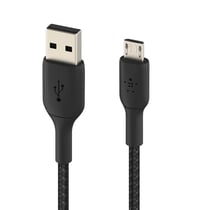 Câble USB vers Micro-USB 18W Nylon Tressé 1m Charge et Synchro Belkin noir