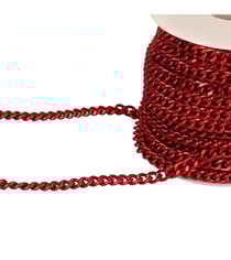 Chaîne Aluminium 7mm rouge au mètre