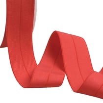 Elastique gros grain pré plié 30mm rouge au mètre