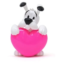 Astérix - Figurine Idéfix cœur rose 4,5 cm - Plastoy