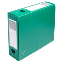Boite de classement à pression Dos 80mm polypropylène 7/10e Opaque - A4 - Vert - x 10 - Exacompta