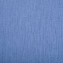 Tissu Double gaze de coton uni Bleu gris - Au mètre