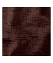 Tissu Double Gaze de coton gaufrée de 130 CM de largeur cacao vendu par 50 cm