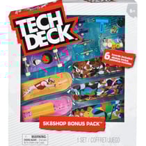 Coffret tech deck : skateshop bonus pack hopps - 6 mini skates + acessoires - mini skate a doigt 96 mm - finger - spin master