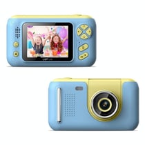 Appareil Photo Enfant 2.4 Pouces HD Réversible Jaune Bleu 1080P Autofocus YONIS