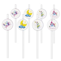Paille - lot de 8 - licornes