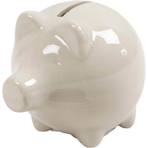 Tirelires, H : 8 cm, L : 8,5 cm, blanc cassé, 10 pièces/ 1 Pq.