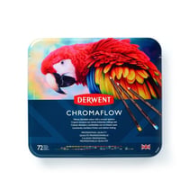 DERWENT - CHROMAFLOW - boîte métal 72 crayons de couleur assortis