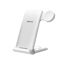 Nillkin Chargeur sans fil 3-en-1 pour Smartphone / Écouteurs TWS / Galaxy Watch 15W Blanc