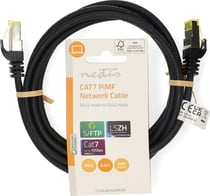 Câble réseau RJ45 Cat 7 S/FTP Nedis - Cuivre - Noir - 2 m