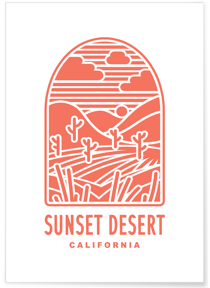 Affiche Sunset Desert | A3 : 29,7x42cm