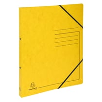 Classeur 2 anneaux 15mm carte lustrée imprimée - A4 - Jaune - x 10 - Exacompta