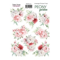 Planche de stickers couleur embelissement Fabrika Decoru PEONY GARDEN 214