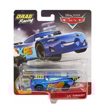 Vehicule cars drag racing : lil' torquey avec piston - voiture miniature xtreme racing series - mattel - gfv39