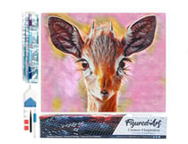 Diamond Painting Broderie Diamant Figured’Art 40x50cm toile entière roulée avec diamants carrés - Biche mignonne