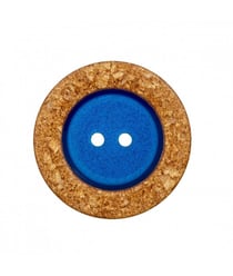 Bouton manteau à rebord doré 2 trous 23 à 28mm - Prym 28 Marine