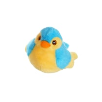 Peluche - Oiseau sonore birdies 14 cm - bleu clair