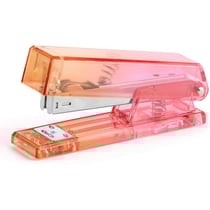 Agrafeuse de bureau - Pour agrafes 24/6 - Jusqu'à 20 feuilles - Orange/rouge - Miquelrius