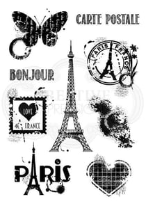 Tampons transparent PARIS Woodware