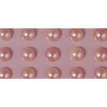Demi-perles en plastique, autocollants, 5 mm, 80 pces, rose