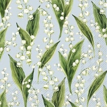 Lot de 4 serviettes en papier découpage collage 33 cm MUGUET FL 400