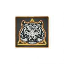 Lot de 3 écussons thermocollants fluo tigre 6cm x 5cm