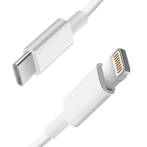 Câble USB-C vers lightning blanc 2m Power Delivery - charge et synchronisation