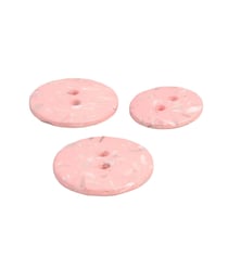 Bouton rond bouteilles recyclées 2 trous rose