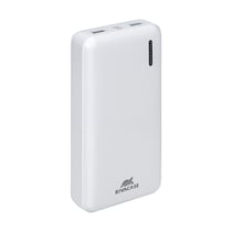 Rivacase Powerbank VA2572 20000mAh 2 USB-A/USB-C QC 3.0/PD 20W avec 5 Indicateurs LED Blanc